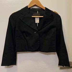 Tevrow + Chase cropped black jacket